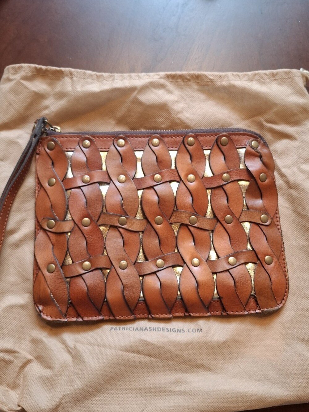 Patricia Nash Leather Wristlet Bag RARE